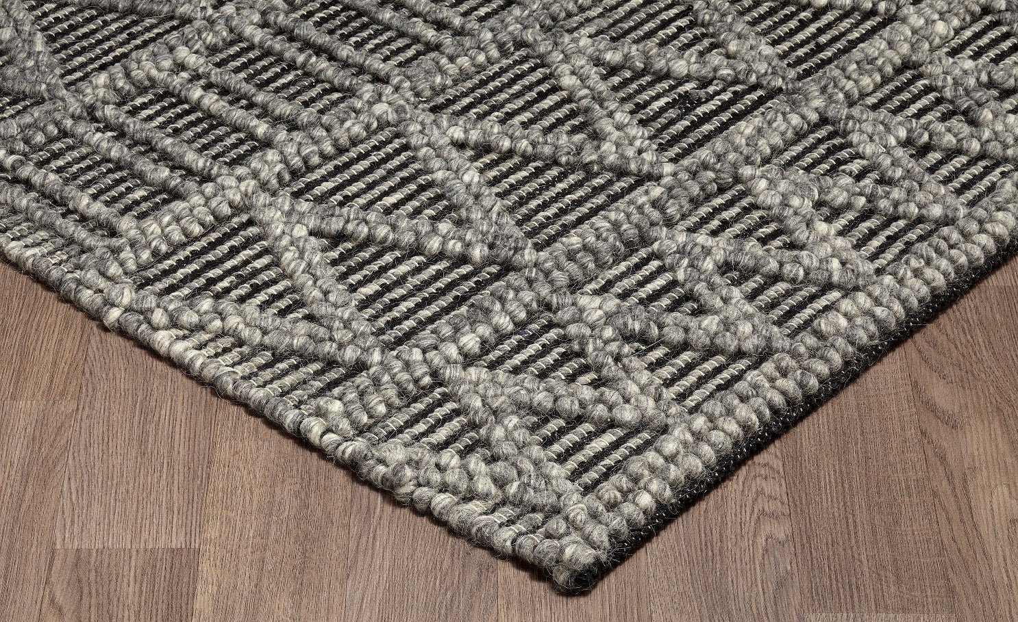 Aspen PL48 Anthracite Wool Indoor Rug - Erbanica