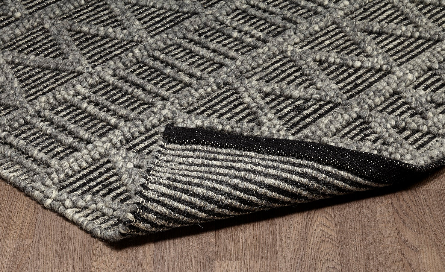 Aspen PL48 Anthracite Wool Indoor Rug - Erbanica