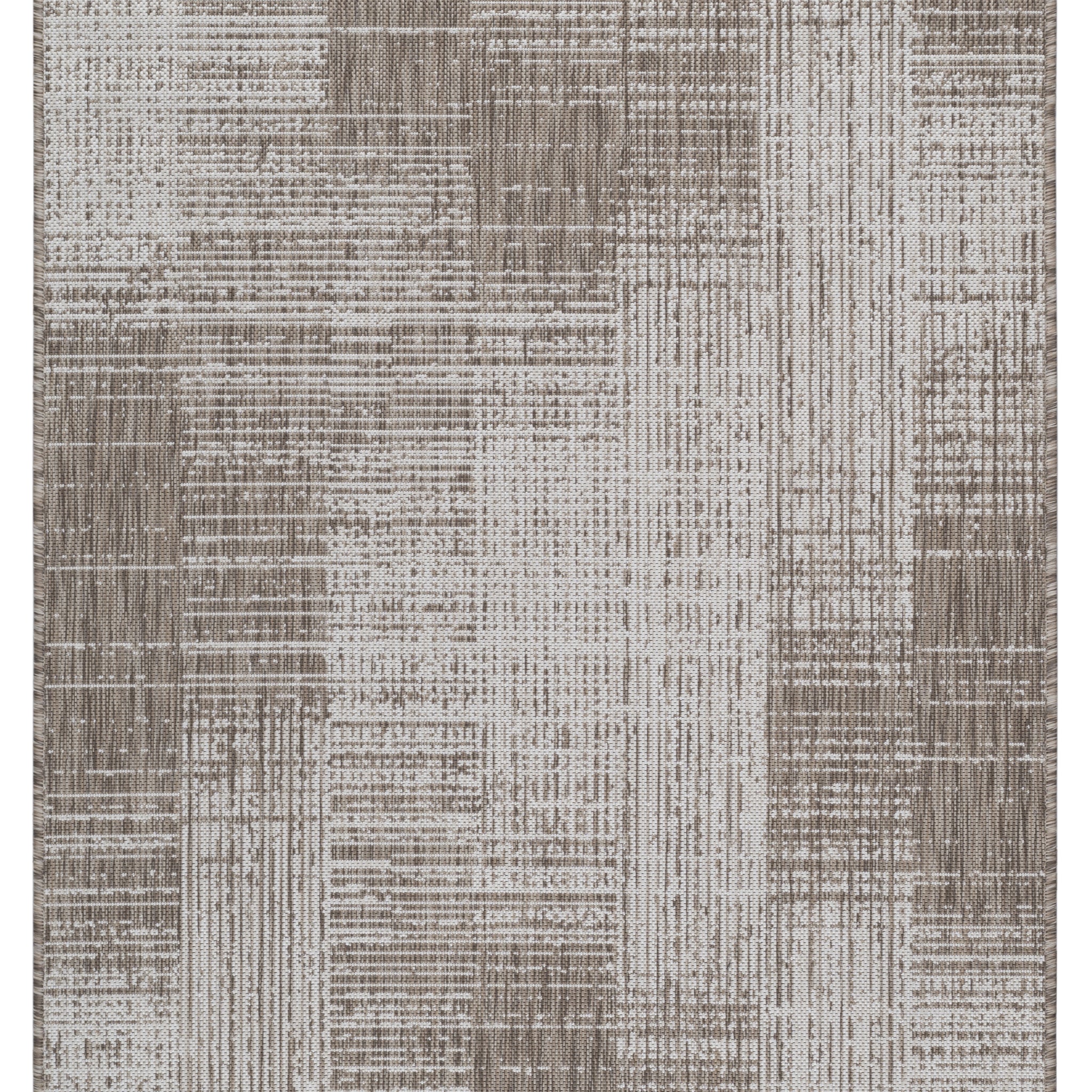 Tapis beige en polypropylène texturé haut et bas moderne Diamond