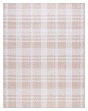 Silver Beige Checks Quick Dry Indoor Outdoor Rug