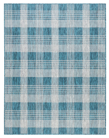 Silver Sage Checks Quick Dry Indoor Outdoor Rug