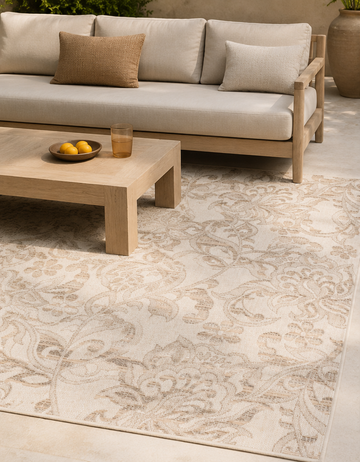 Garden Vine Beige Outdoor Rug - Erbanica