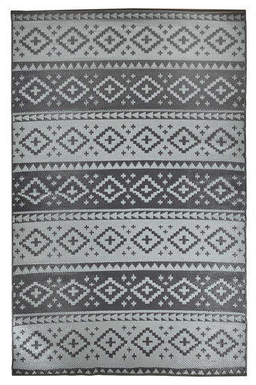 Fiesta Dark Grey 50140 Indoor/Outdoor Plastic Rug