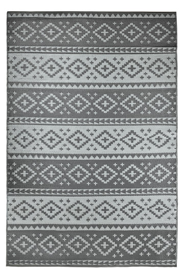 Fiesta Dark Grey 50140 Indoor/Outdoor Plastic Rug