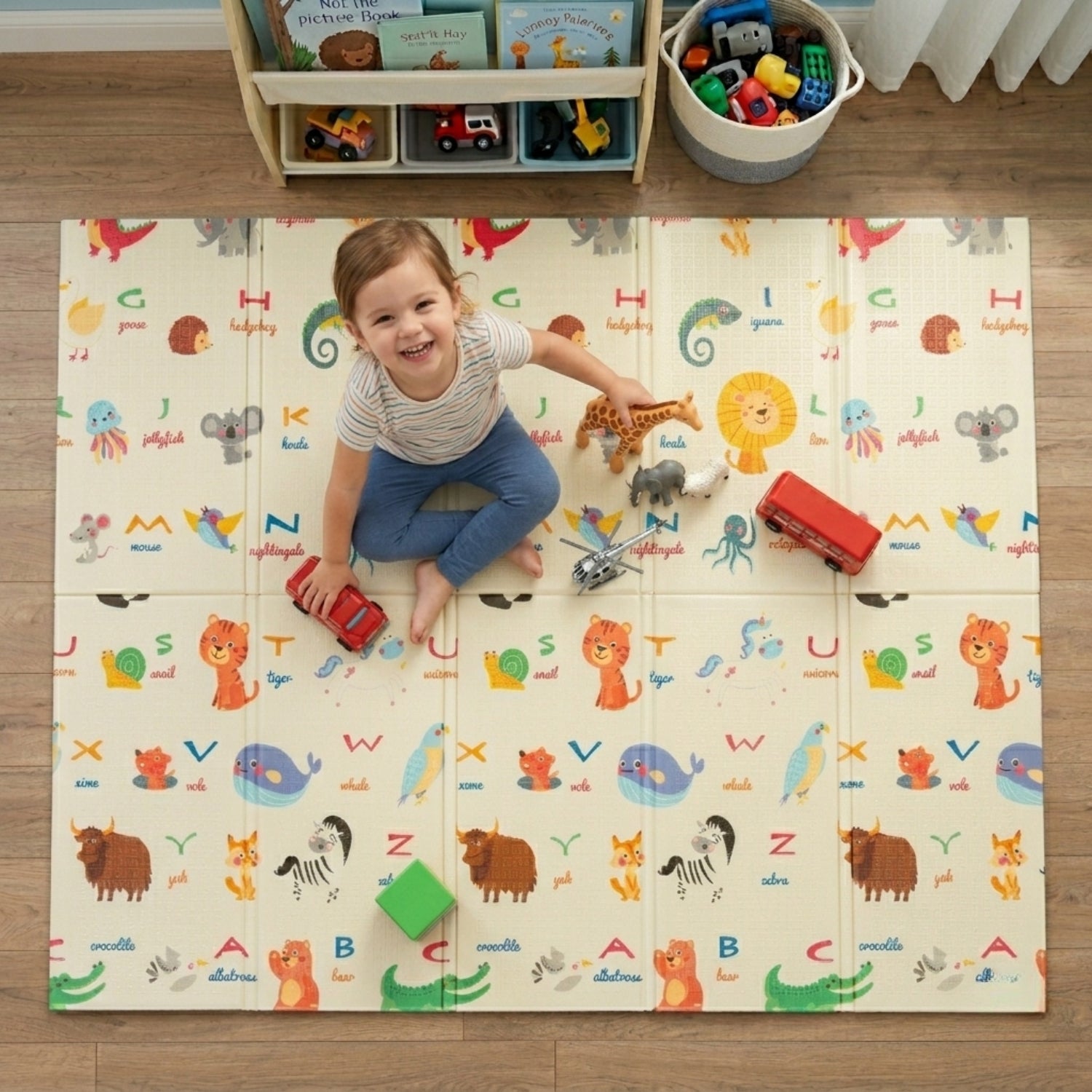 Multicolor Animal Alphabets Reversible Baby Play Mat - Erbanica