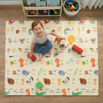 Multicolor Animal Alphabets Reversible Baby Play Mat - Erbanica