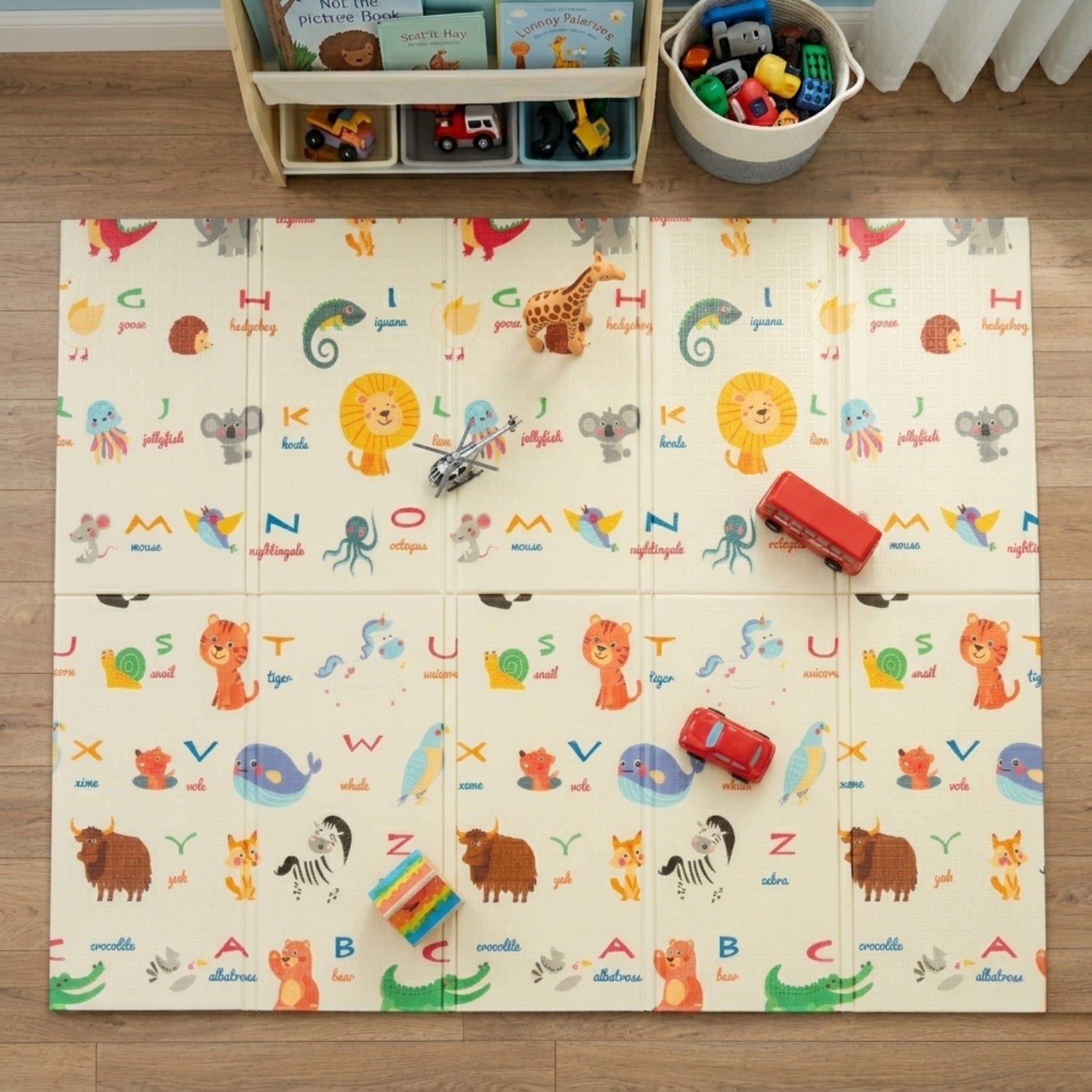 Multicolor Animal Alphabets Reversible Baby Play Mat - Erbanica