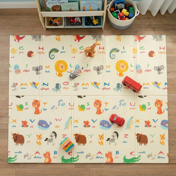 Multicolor Animal Alphabets Reversible Baby Play Mat - Erbanica