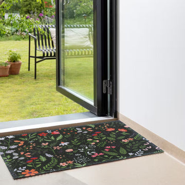 Matologie Gothic Floral Easy Clean Indoor-Outdoor Door Mat