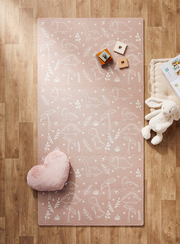 Kids Puzzle Play Mat - Pastel Dinosaur Island - ExclusiveOffer