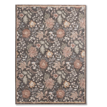 Tapis gris beige de qualité supérieure d'inspiration vintage Farahan