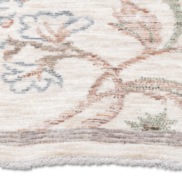 Tapis gris beige de qualité supérieure d'inspiration vintage Farahan