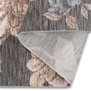 Tapis gris beige de qualité supérieure d'inspiration vintage Farahan