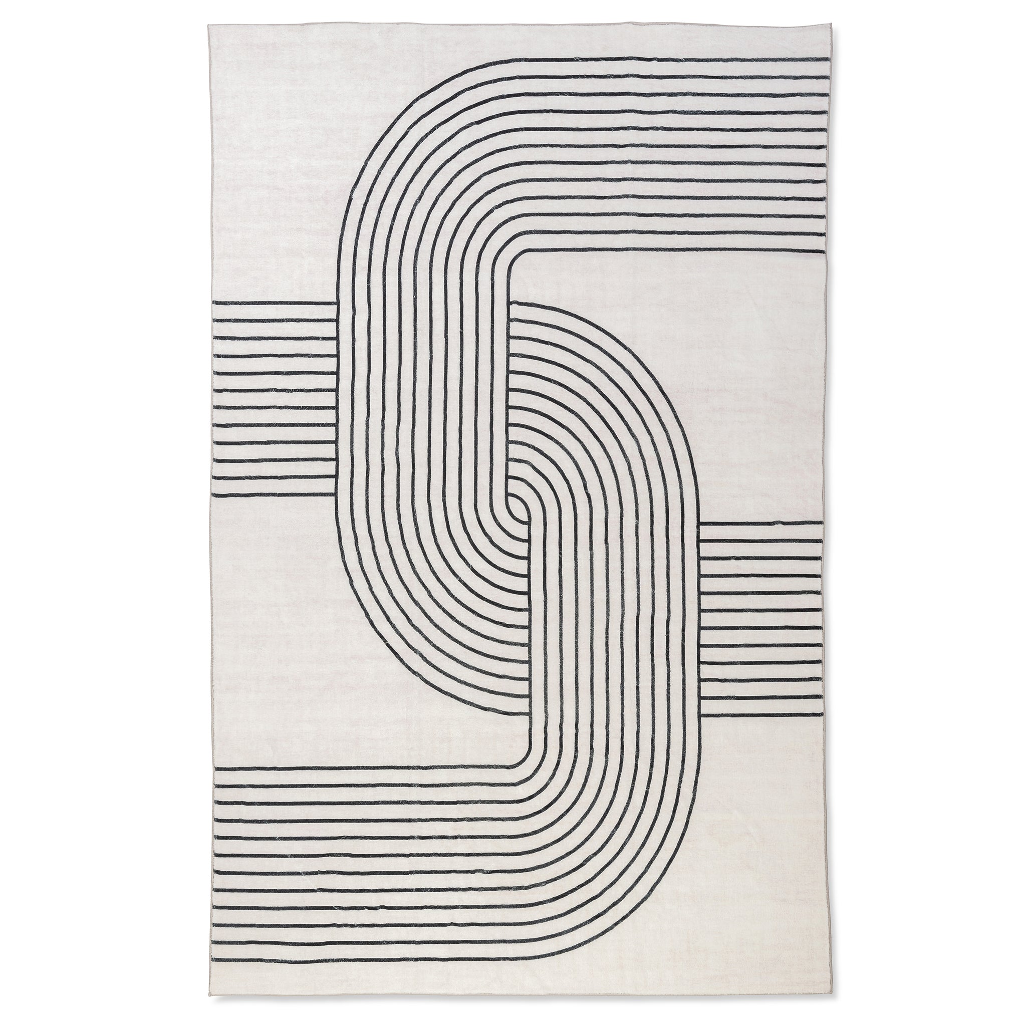 Mid-century Geometric Ultra-Soft Multicolor Washable Rug