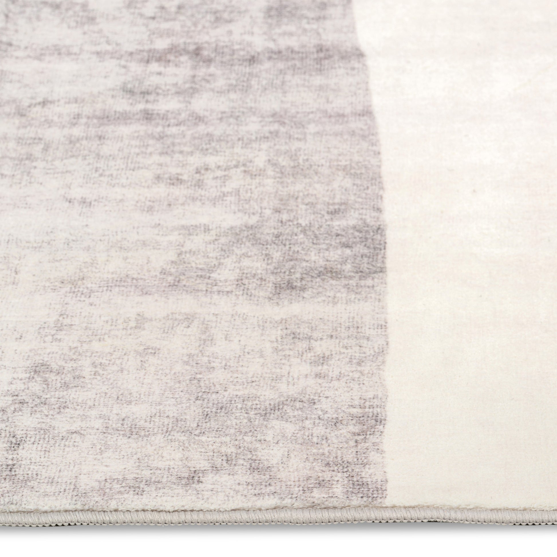 Modern Abstract Ultra-Soft Ivory Washable Rug