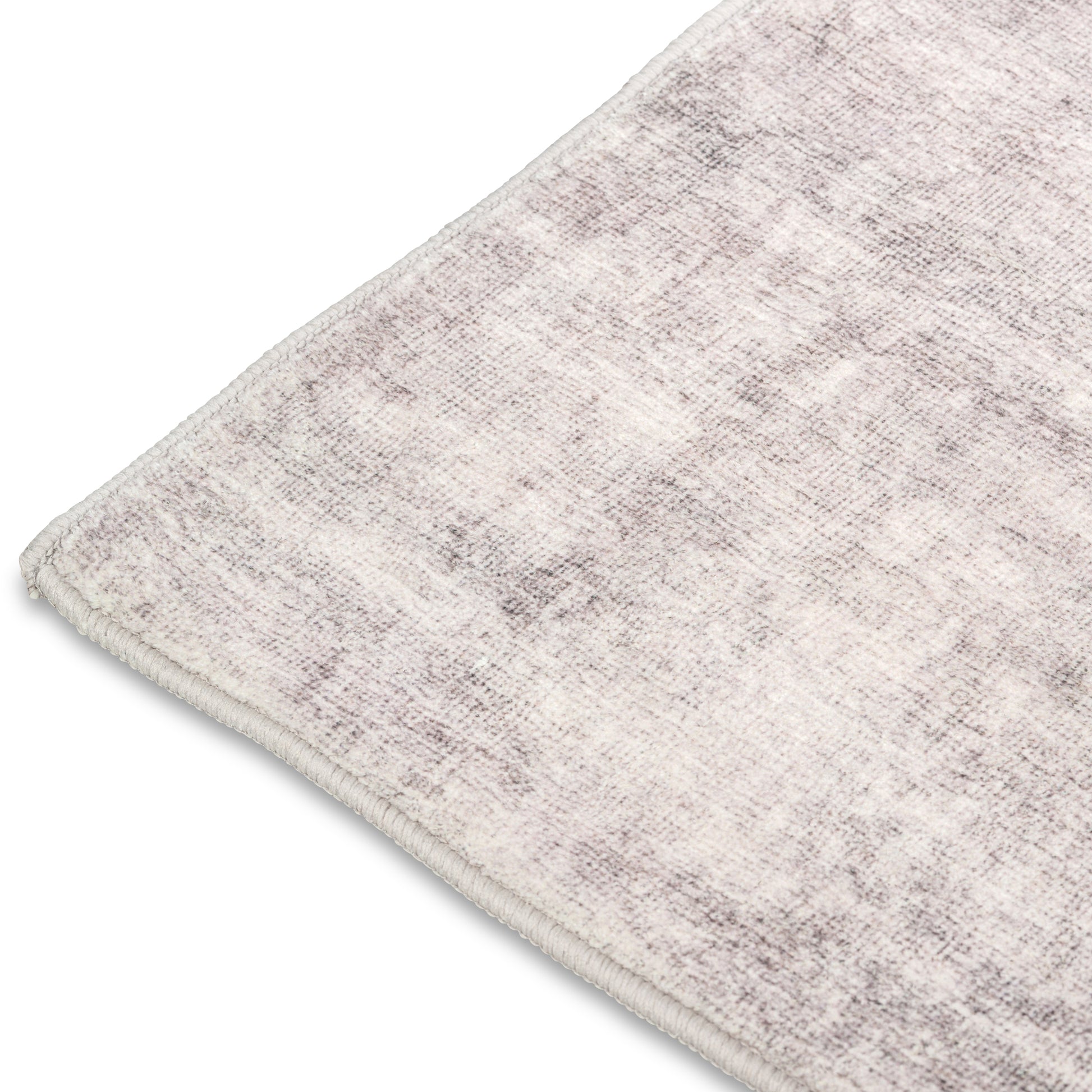 Modern Abstract Ultra-Soft Ivory Washable Rug