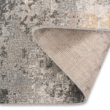 Modern Charcoal Distressed Runner Rug