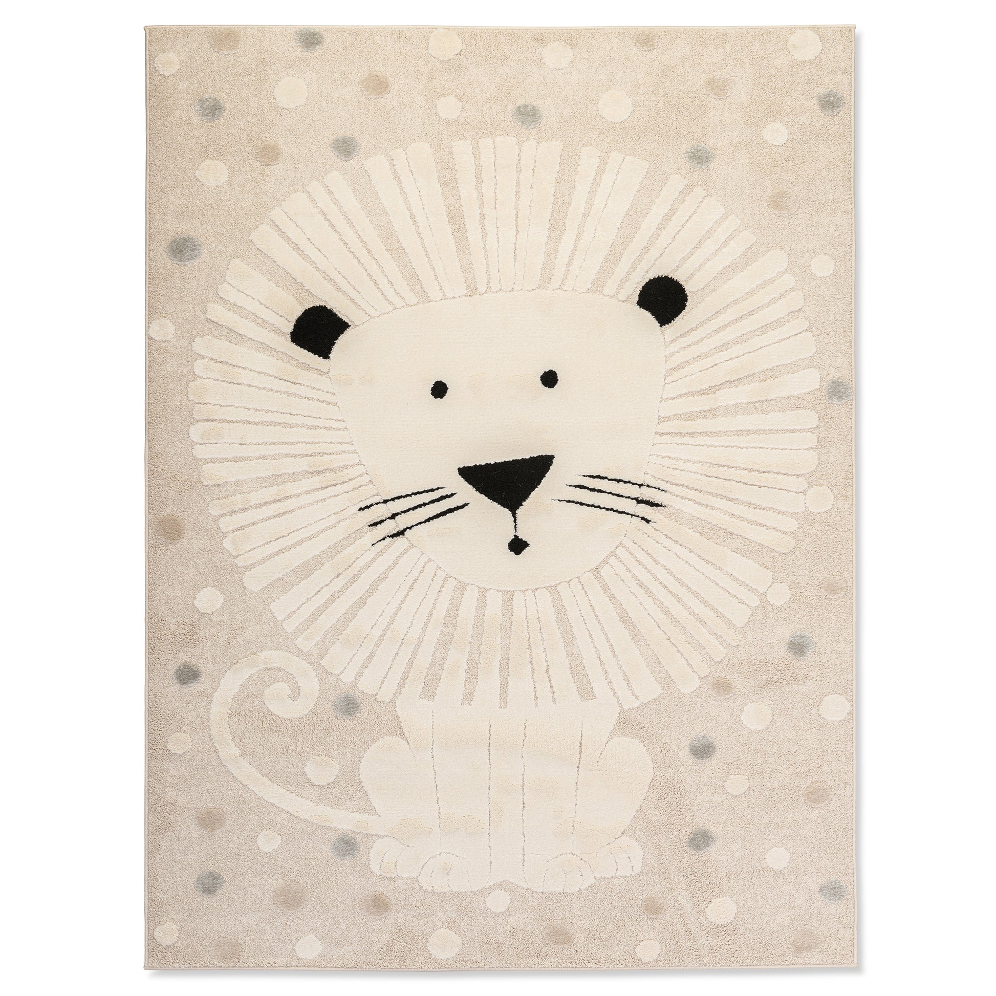 Top Image of Elio Kids Soft Cute Lion with Dots Pastel Indoor Rug