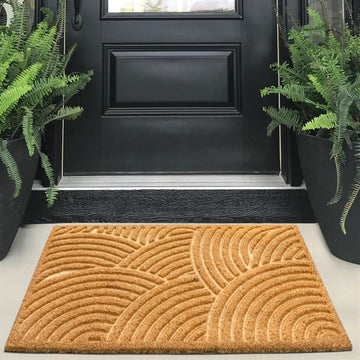 Contemporary Embossed Non-Slip Door Mat