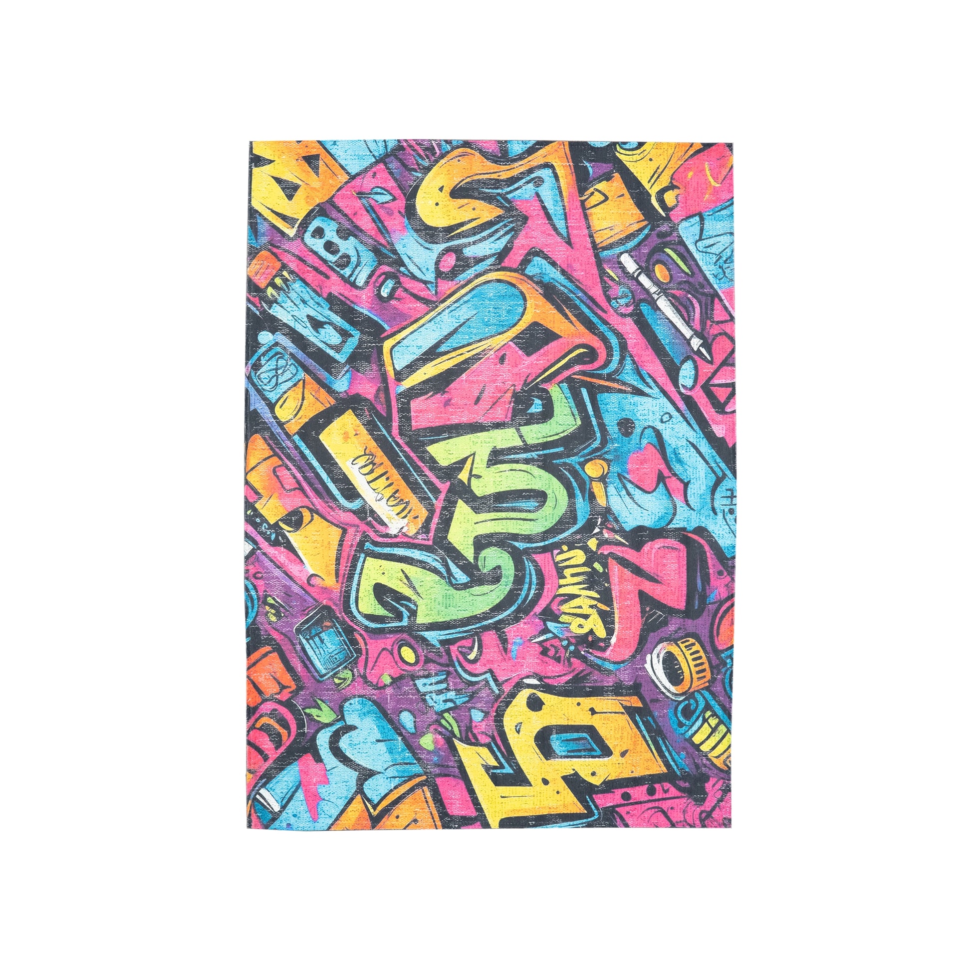 Vibrant Graffiti Gaming Arcade Machine Washable Indoor Area Rug