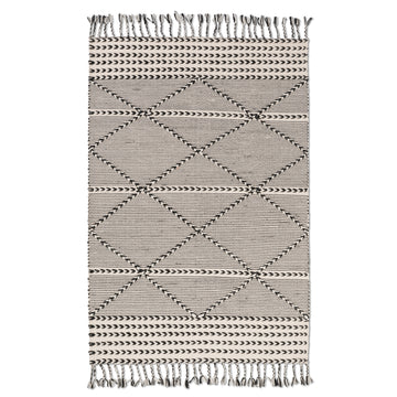 Ezra Diamond Weave Handwoven Wool Rug