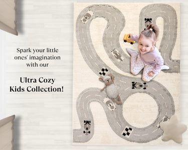 New Soft Cozy Kids Rug in Cute Pastel Colors