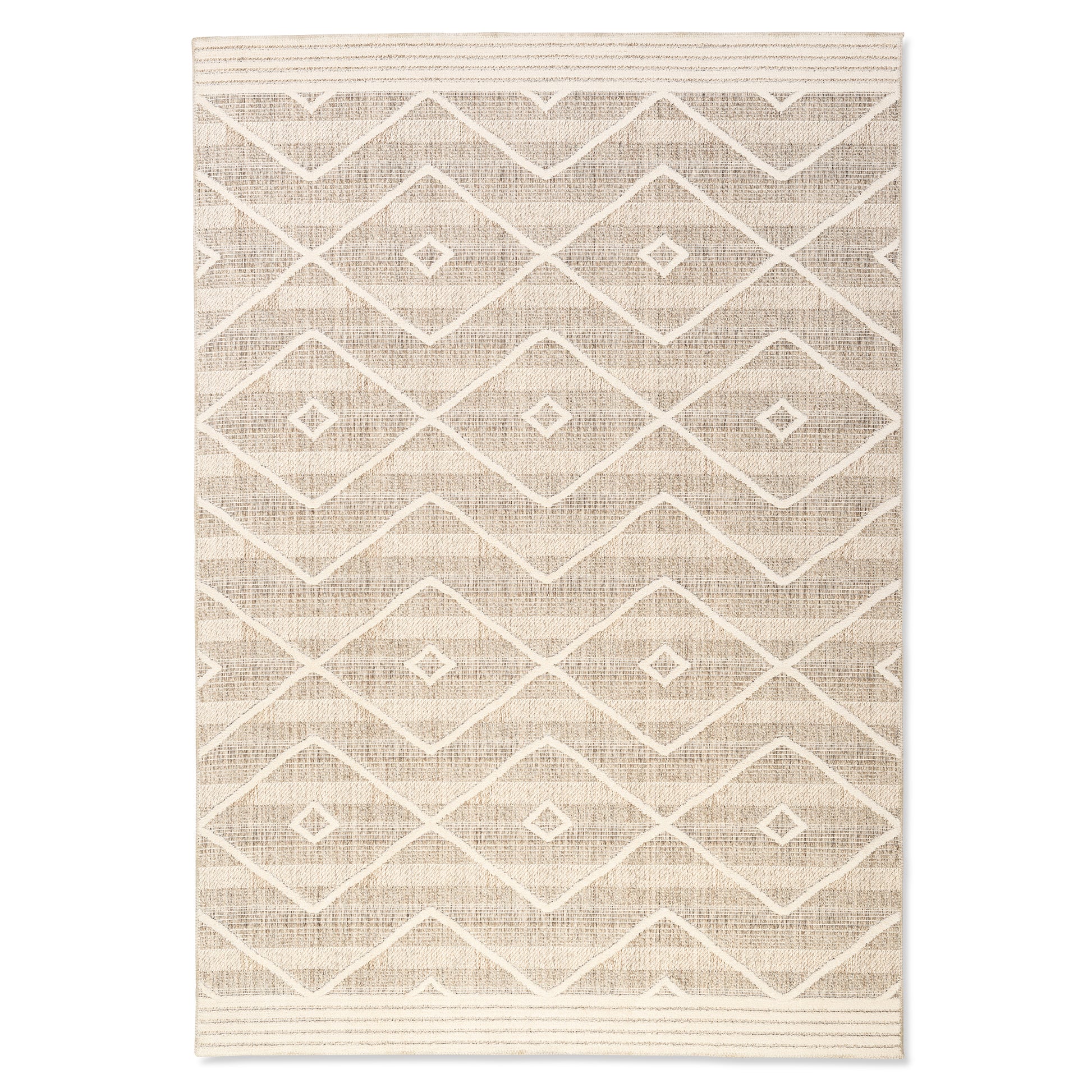 Erbanica Eco-friendly Geometric ZigZag Recycled Cotton Rug for Living Room, Bedroom, Home Office | Non Slip, Soft-Textured, Sustainable Area Rug