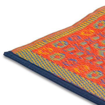 Bright Orange Shades of Sunset Outdoor Rug