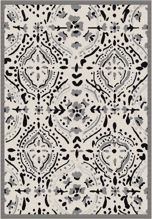 Fiesta Oriental Grey Indoor/Outdoor Plastic Rug