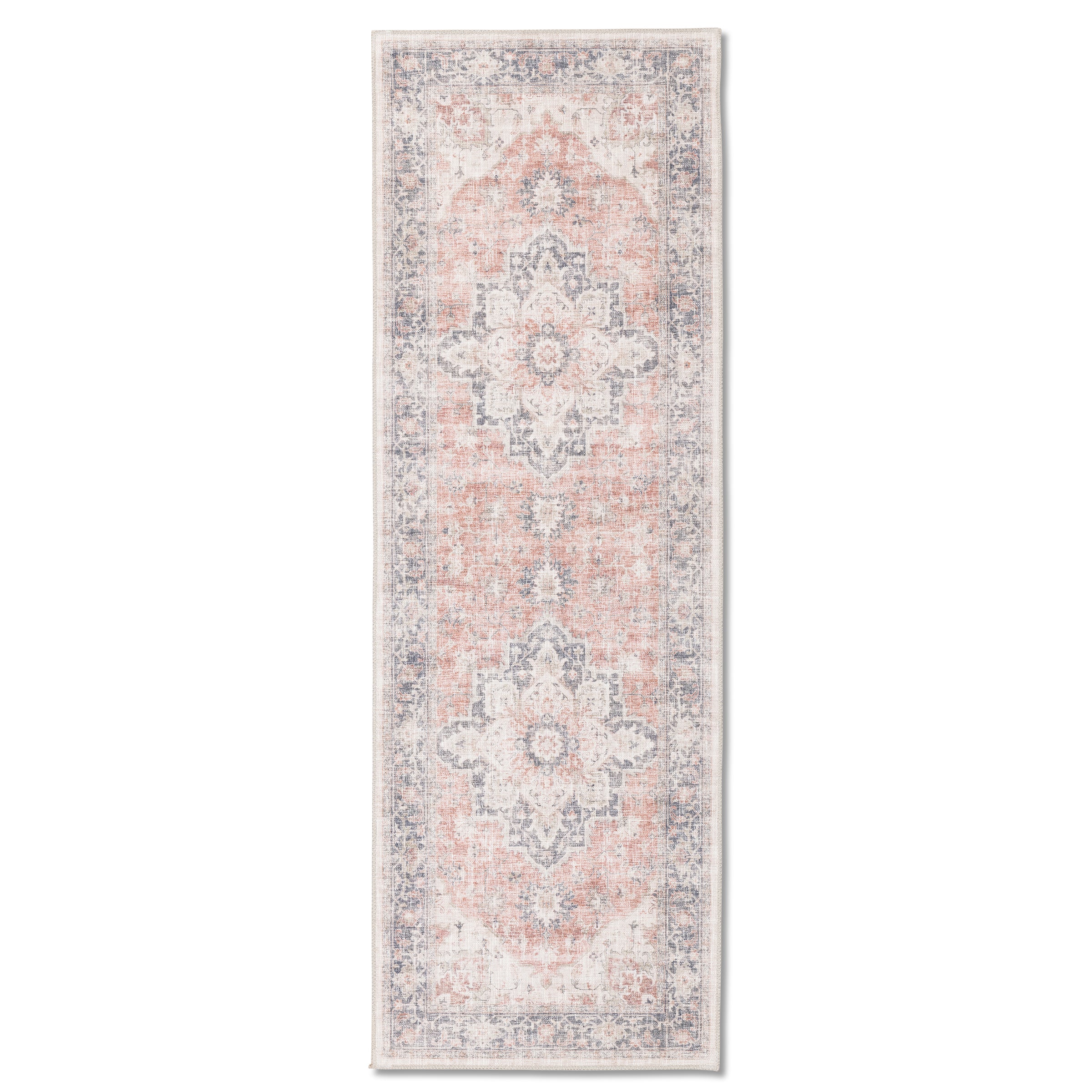 Vintage Coral Premium Washable Rug
