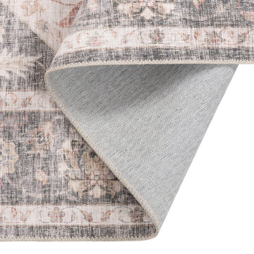Beige Ivory Quartz Premium Washable Runner Rug