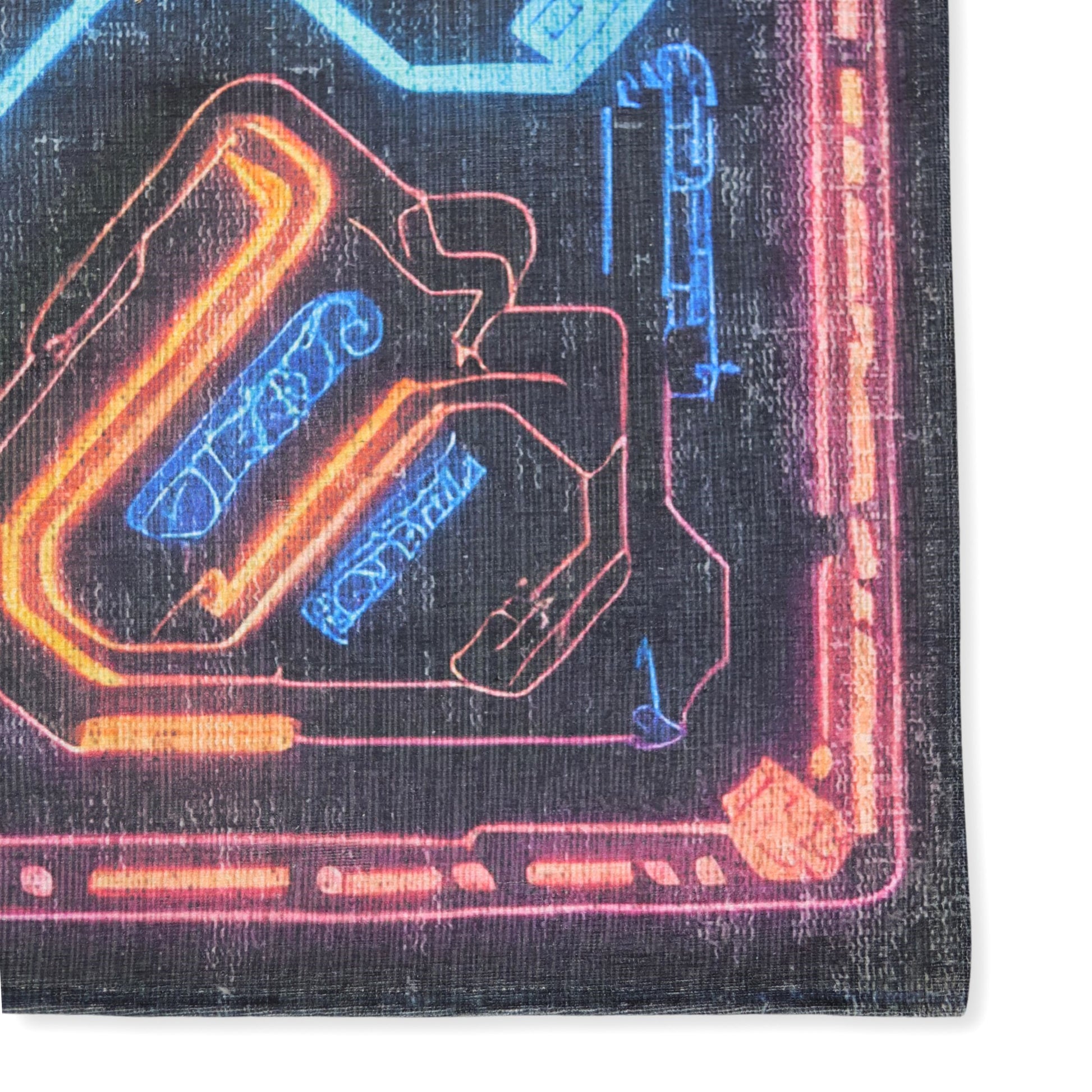 Neon Console Gaming Arcade Machine Washable Indoor Area Rug