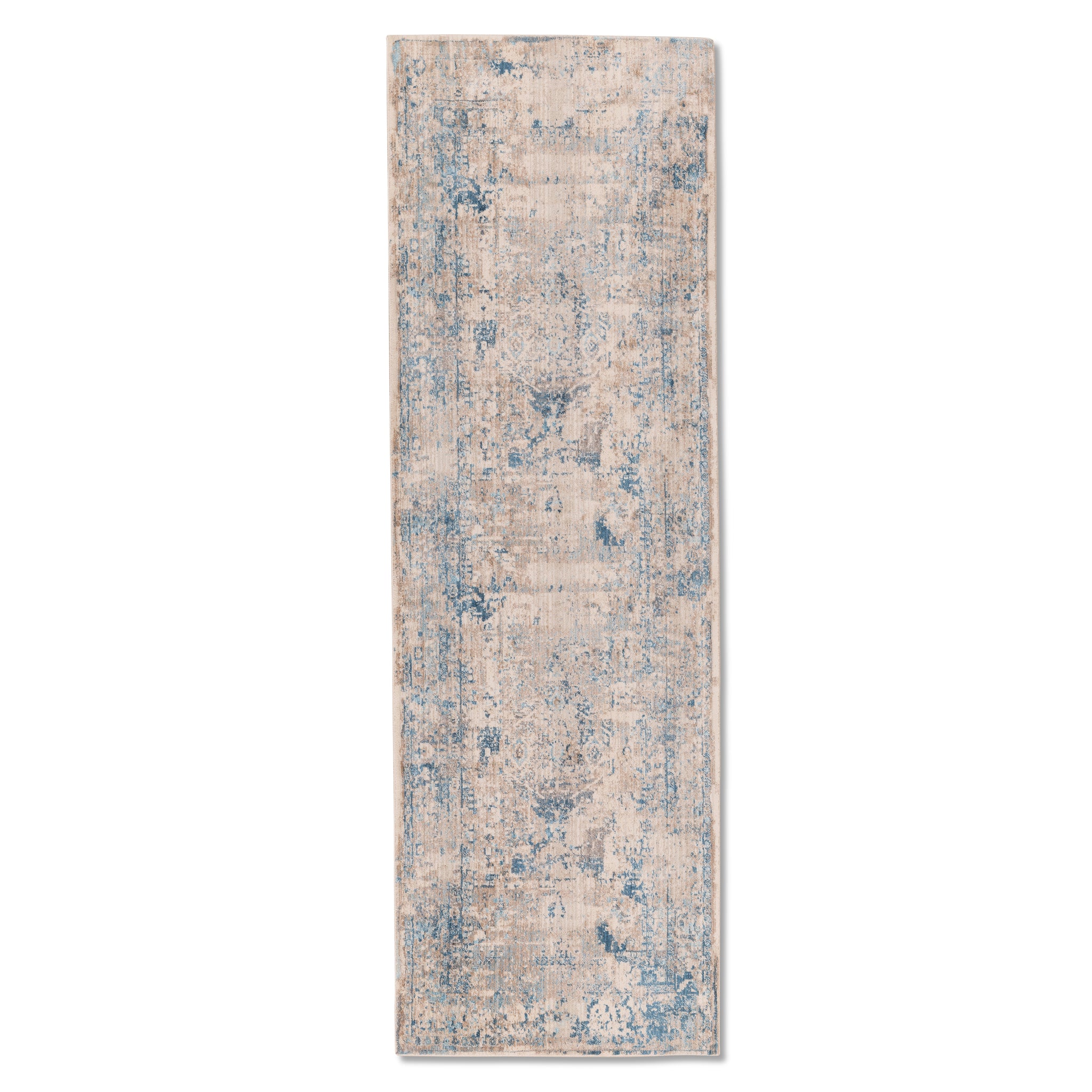 Tapis bleu crème haut de gamme d'inspiration vintage Hamadan