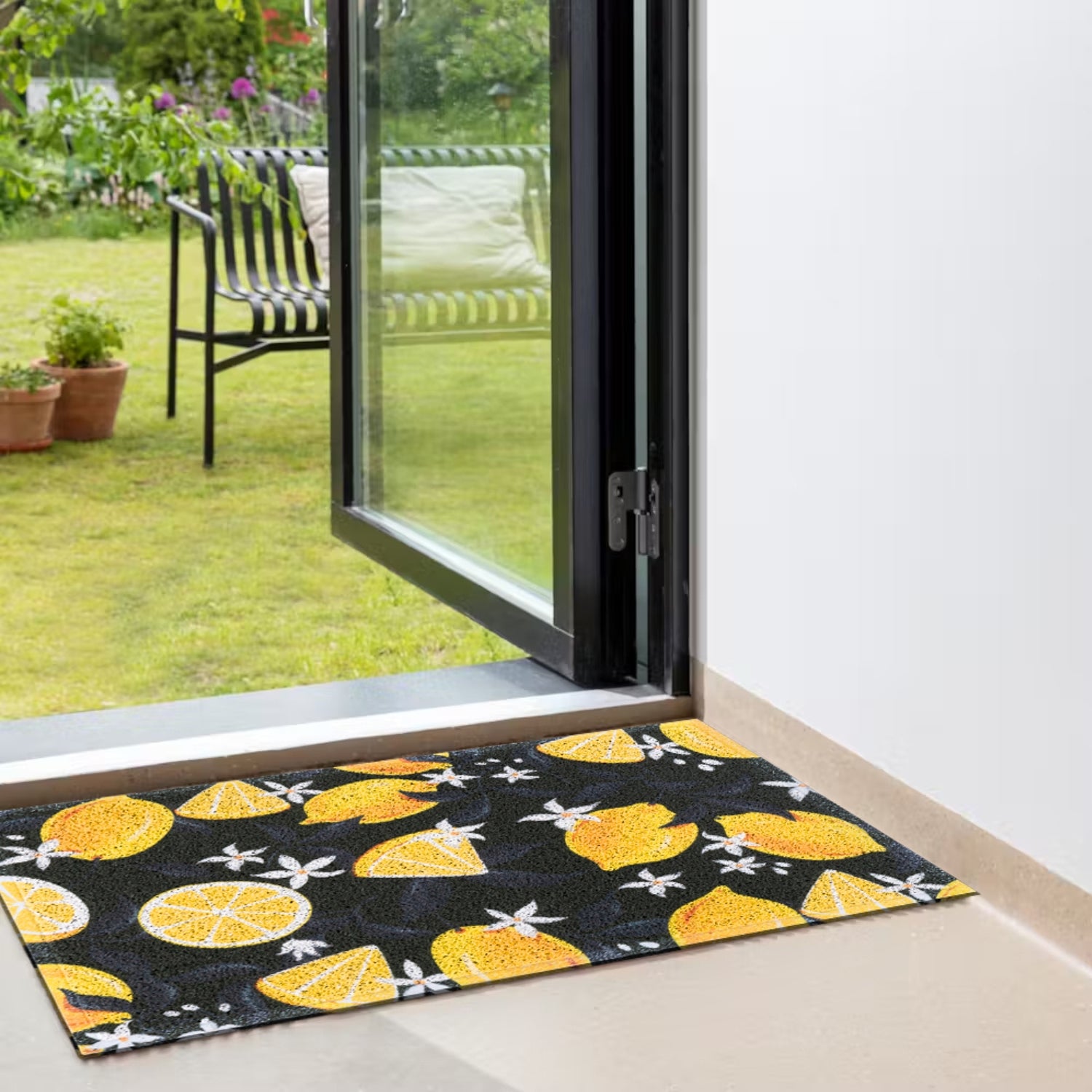 Matologie Lemon Orchard Bloom Easy Clean Indoor-Outdoor Door Mat
