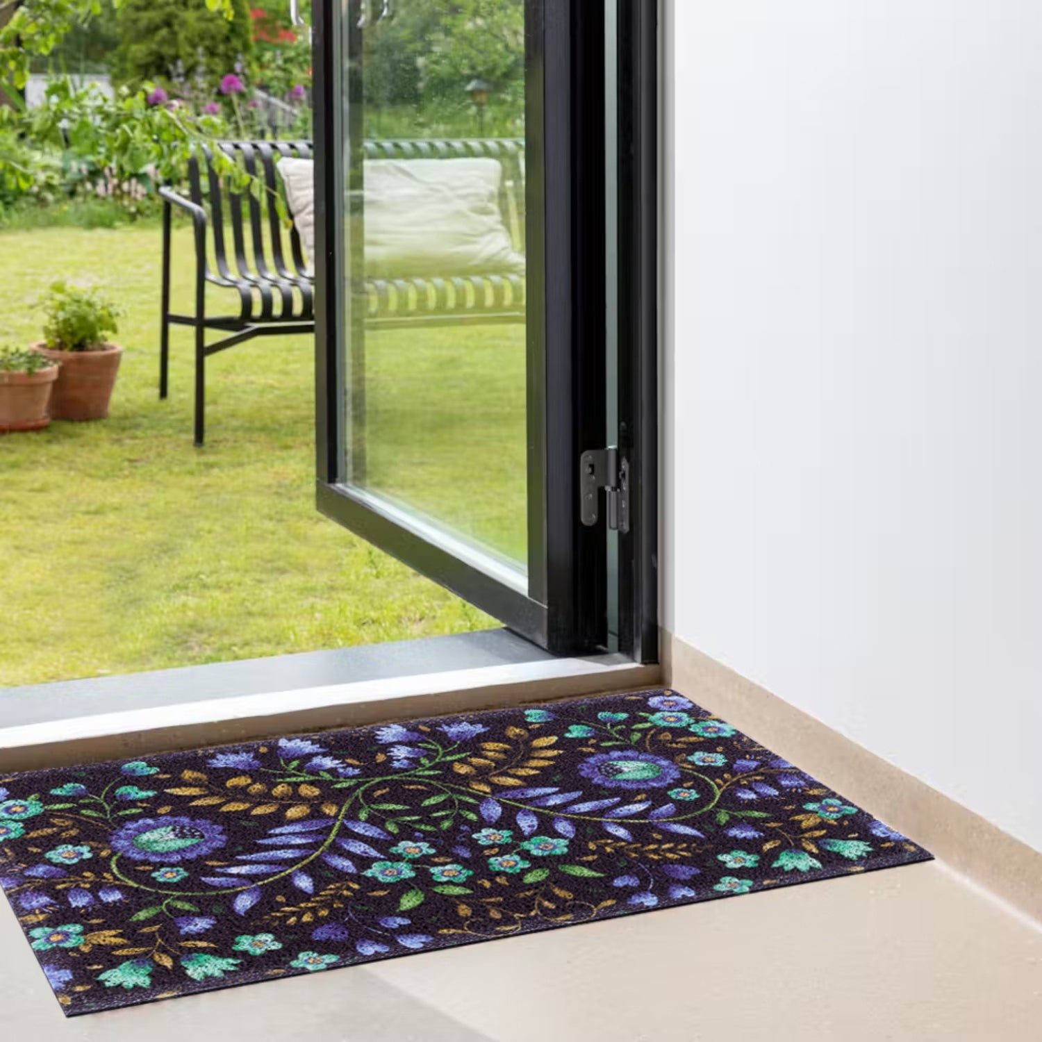 Matologie Twilight Blossom Easy Clean Indoor-Outdoor Door Mat