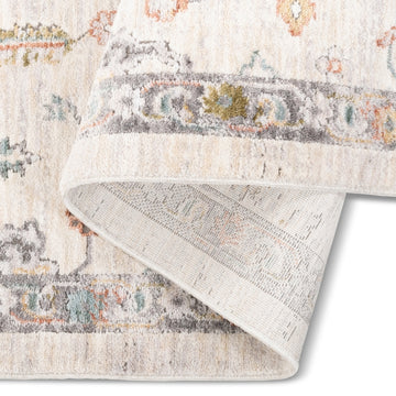Luxe Vintage Ivory Distressed Rug