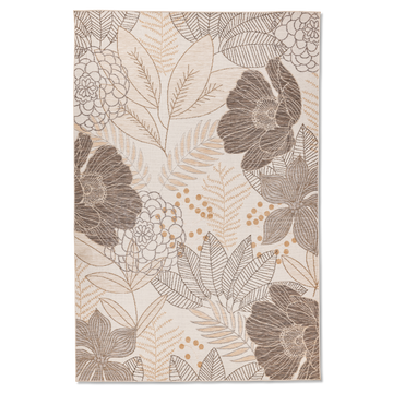 Whispers of Bloom Beige Outdoor Rug