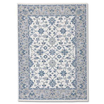 Teal Bloom Oriental Outdoor Rug