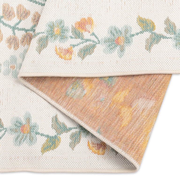 Heritage Botanical White Floral Indoor/Outdoor Area Rug - Erbanica