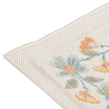 Heritage Botanical White Floral Indoor/Outdoor Area Rug - Erbanica