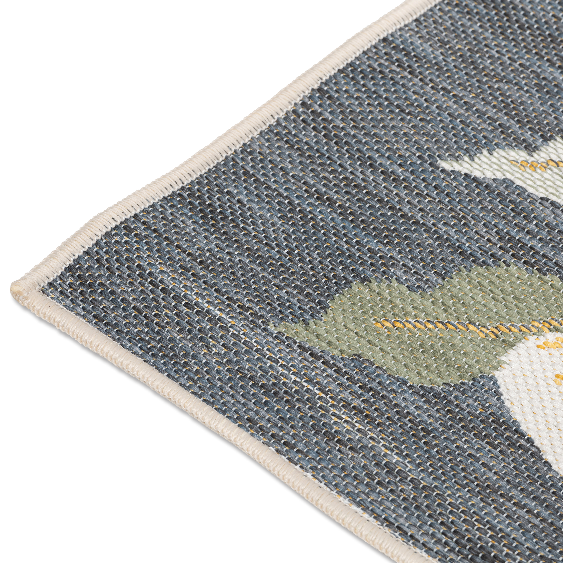 Midnight Blossom Grey Outdoor Rug - Erbanica