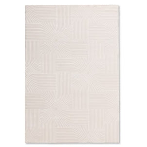 Modern Geometric Nomad Lines Ivory Rug