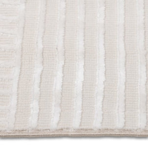Modern Geometric Nomad Lines Ivory Rug - Erbanica