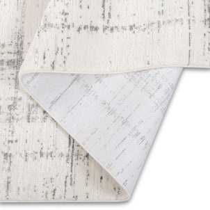Modern Geometric Nomad Lines Grey Ivory Rug - Erbanica