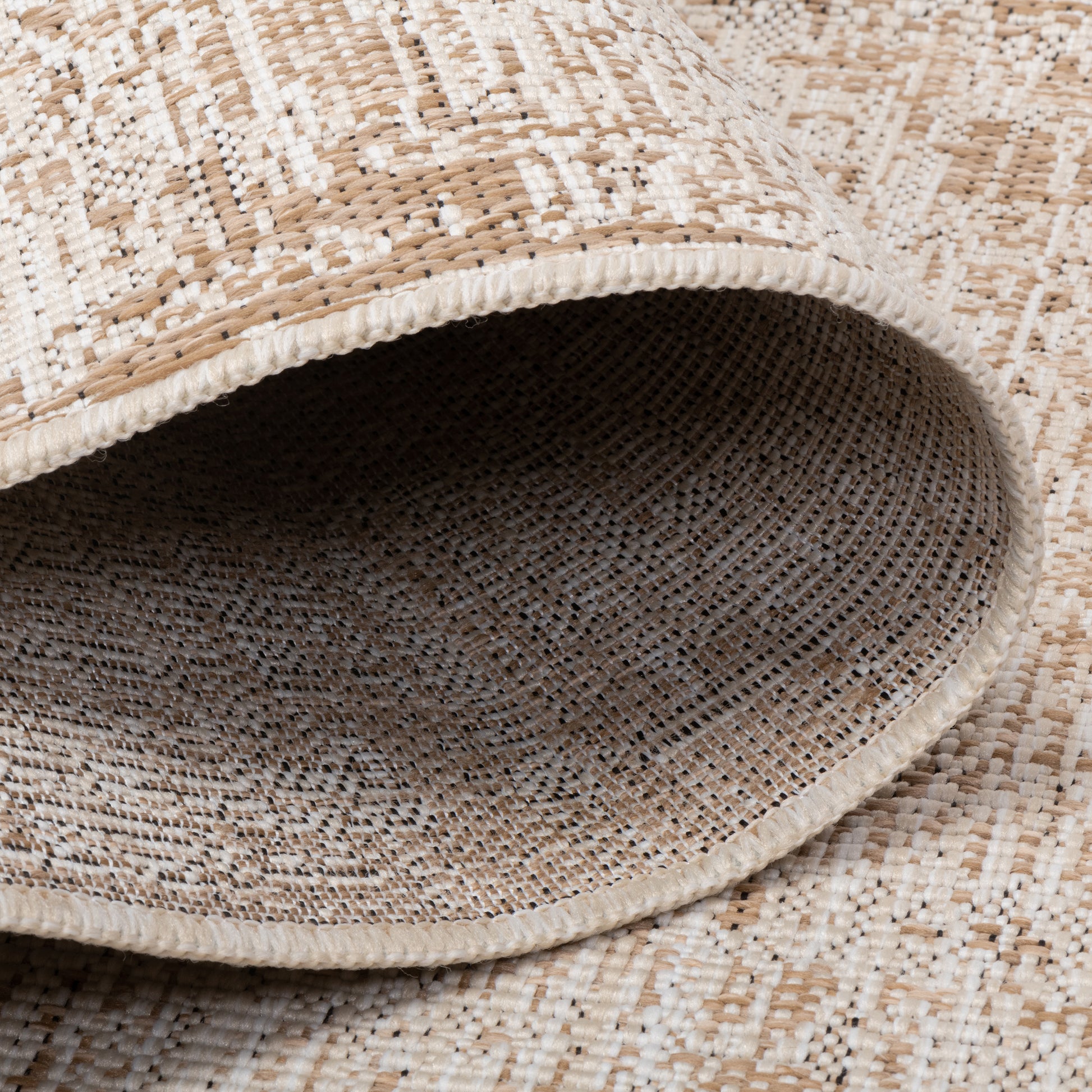 Sahara Abstract Ivory & Beige Indoor/Outdoor Rug - Erbanica
