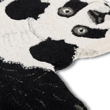 Kids Jungle Animal Cutout Panda Wool Rug