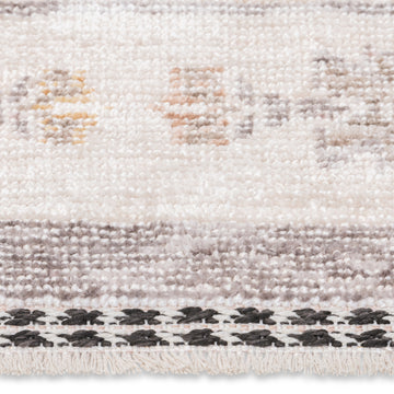 Tapis gris beige de qualité supérieure d'inspiration vintage Farahan