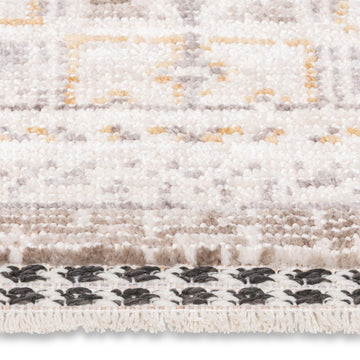 Tapis gris beige de qualité supérieure d'inspiration vintage Farahan