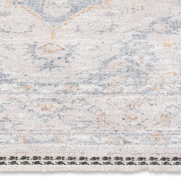 Tapis gris beige de qualité supérieure d'inspiration vintage Farahan