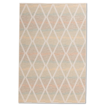 Summer Meadow Beige Diamond Outdoor Rug - Erbanica